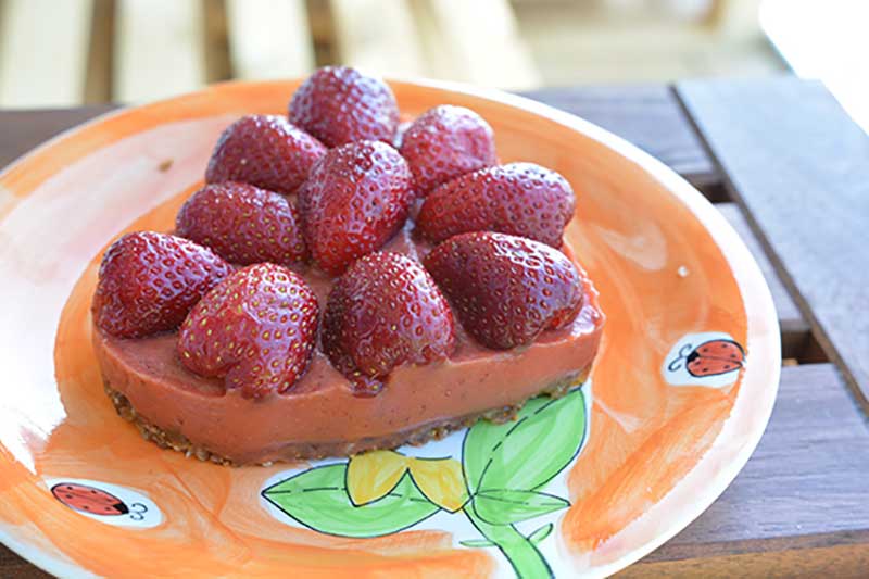 Einfaches Erdbeertörtchen