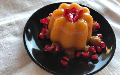 Kaki-Pudding mit Dattel-Tonka-Creme – fettfrei